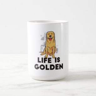 Golden Retriever Dog - Het leven is Golden Koffiemok