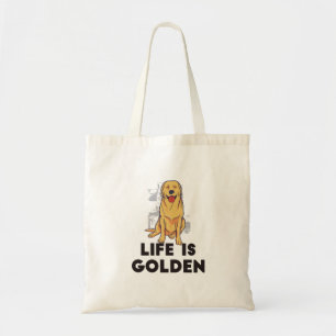 Golden Retriever Dog - Het leven is Golden Tote Bag