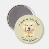 Golden Retriever Dog Home Quote Dier Magneet (Voorkant / Achterkant)