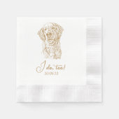 Golden Retriever Dog Ik doe te aangepaste cocktail Servet (Voorkant)