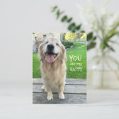 Golden Retriever Dog je bent mijn gelukkige Briefkaart (Staand voorkant)