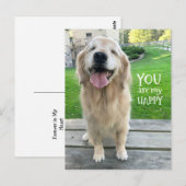Golden Retriever Dog je bent mijn gelukkige Briefkaart (Voorkant / Achterkant)