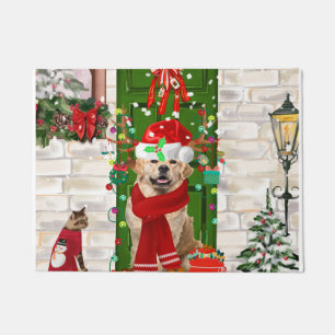 Golden Retriever Dog kerst Deurmat