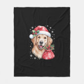 Golden Retriever Dog kerstfeest Fleece Deken (Voorkant)