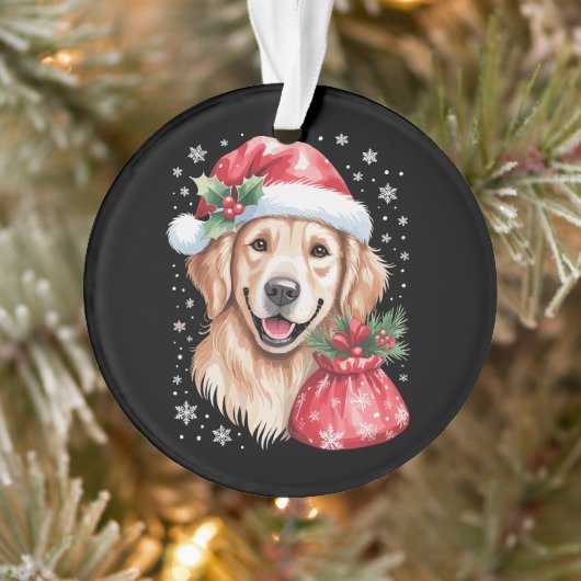 Golden Retriever Dog kerstfeest Ornament (Boom)