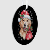 Golden Retriever Dog kerstfeest Ornament (voorkant)