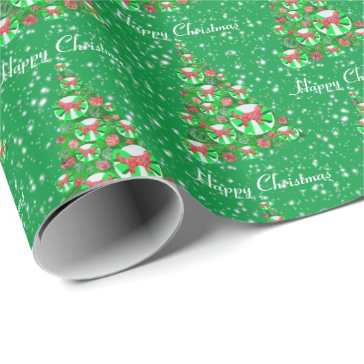 Golden Retriever Dog Kerstmis Holiday Green Cadeaupapier (Rol Hoek)