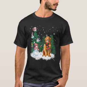 Golden Retriever Dog kerstmis snowman - kerstboom  T-shirt