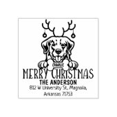Golden Retriever Dog-kerstreportage Rubberstempel (Afrduk)