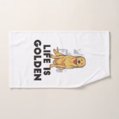 Golden Retriever Dog - La vie est dorée (Serviette à main)