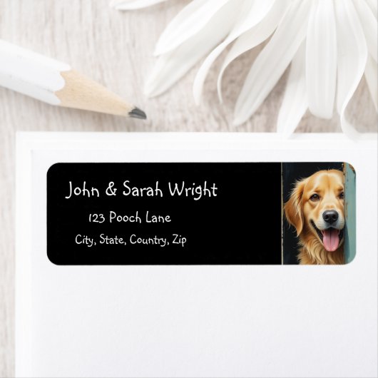 Golden Retriever Dog-label Etiket (Insitu)