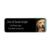 Golden Retriever Dog-label Etiket (Voorkant)
