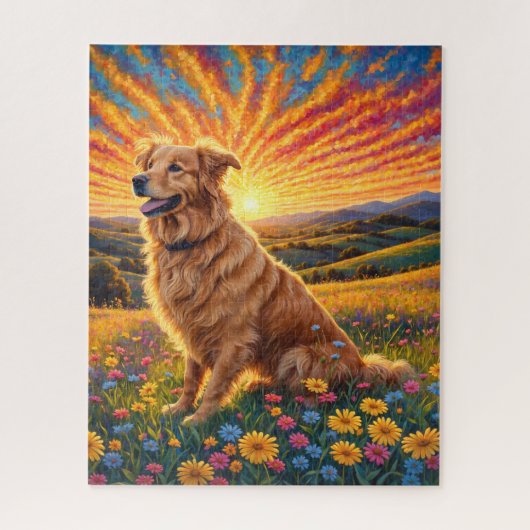 Golden Retriever dog Legpuzzel (Verticaal)