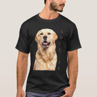 Golden Retriever Dog mam papa Love Puppy T-shirt C