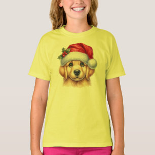 Golden Retriever Dog met Santa Claus Style-82535 T-shirt