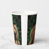 Golden Retriever Dog op St. Patrick's Day Papieren Bekers (Links)