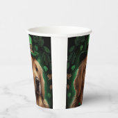 Golden Retriever Dog op St. Patrick's Day Papieren Bekers (Rechts)