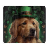 Golden Retriever Dog op St. Patrick's Day Snijplank (Voorkant)