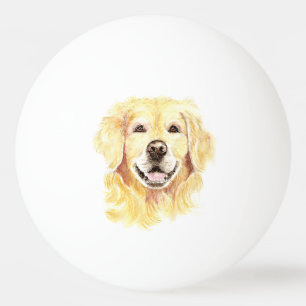 Golden Retriever Dog Pet Animal waterverf Pingpongballen