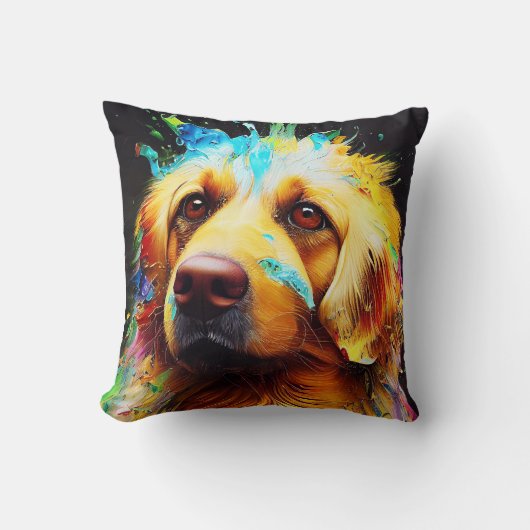 Golden Retriever Dog Pet Leuk Schattig Dier Kussen (Voorkant)