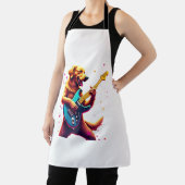 Golden Retriever dog Playing Electric Guitar Rock Schort (Insitu)