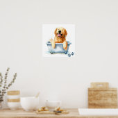 Golden Retriever Dog Poster (Keuken)