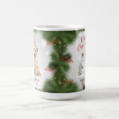 Golden Retriever Dog Pun Christmas Coffee Mok (Center)