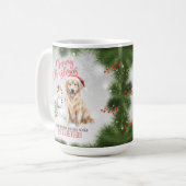 Golden Retriever Dog Pun Christmas Coffee Mok (Voorkant links)