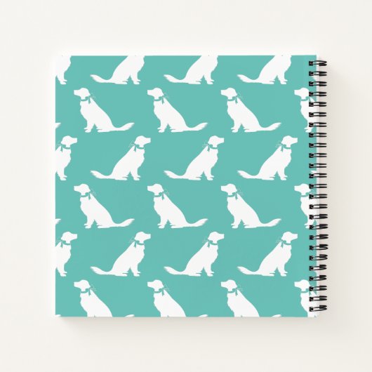 Golden Retriever Dog Puppy Notitieboek (Achterkant)