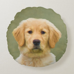 Golden Retriever Dog Rond Kussen