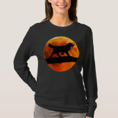 Golden Retriever Dog Silhouette Moon T-shirt (Voorkant)