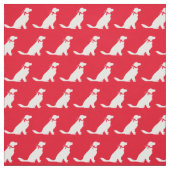 Golden Retriever Dog Silhouette Pet Red Stof (Swatch)