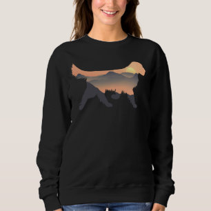Golden Retriever Dog Silhouette Sun Mountain Trui