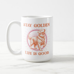 Golden Retriever Dog Stay Golden Life is goed Koffiemok