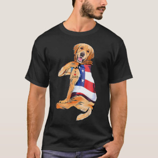 Golden Retriever Dog Tattoo Ik hou van papa T-Shir T-shirt