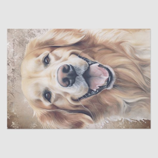 Golden Retriever Dog Tissuepapier (Voorkant)