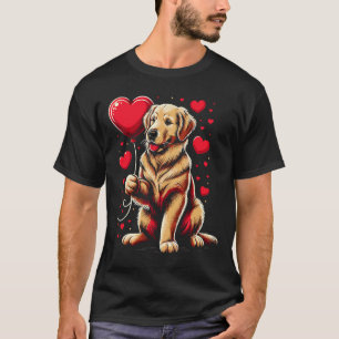 Golden Retriever Dog Valentijnsdag Hondeneigenaar T-shirt