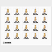Golden Retriever Dog Vierkante Sticker (Vel)
