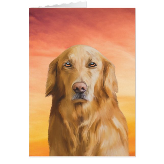 Golden Retriever Dog Water Color Art Peinture à l' (Devant)