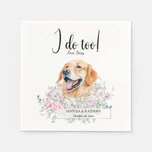 Golden Retriever Dog Wedding Cocktail Napkins Servet