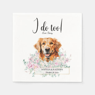 Golden Retriever Dog Wedding Cocktail Napkins Servet