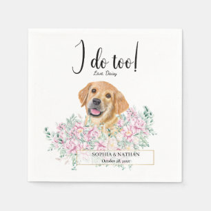 Golden Retriever Dog Wedding Cocktail Napkins Servet