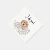 Golden Retriever Dog Wedding Cocktail Napkins Servet (Hoek)