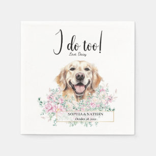 Golden Retriever Dog Wedding Cocktail Napkins Servet