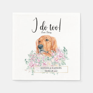 Golden Retriever Dog Wedding Cocktail Napkins Servet