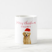 Golden Retriever Dog with Santa Hat Christmas Koffiemok (Center)