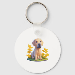 Golden Retriever Doggo Leuke Digitale Chibi Sleutelhanger