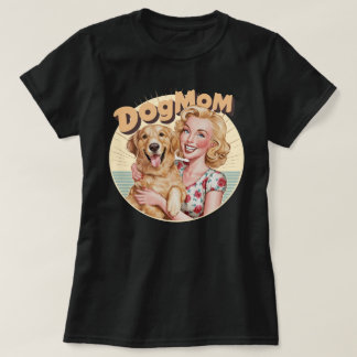 Golden Retriever Dogmom T-shirt doglover retro