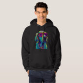 Golden Retriever draagt een Nerd bril voor grafisc Hoodie (Voorkant volledig)