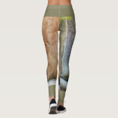 Golden Retriever drink van buiten fontein Leggings (Achterkant)